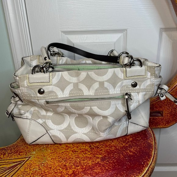 Cream Colored Coach Purse - Picture 2 of 14